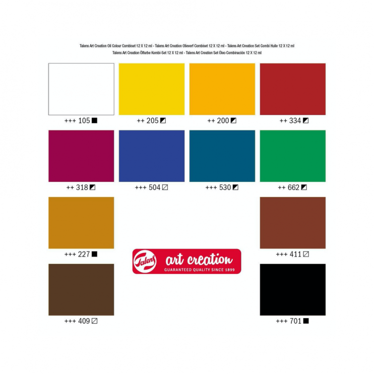 Набор масляных красок "Art Creation" 12 туб по 12мл