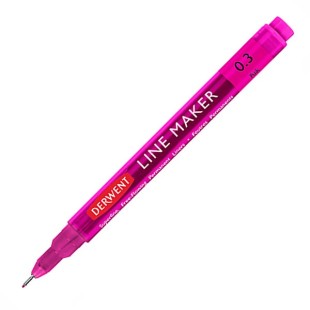 Ручка капиллярная линер Derwent "Graphik" 0.3 розовый
