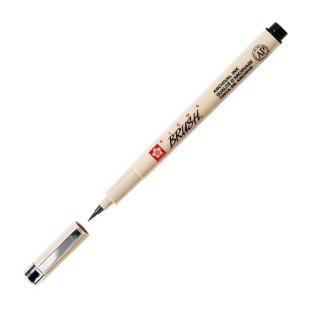 Ручка-кисточка капиллярная Sakura "Pigma Brush" Черный