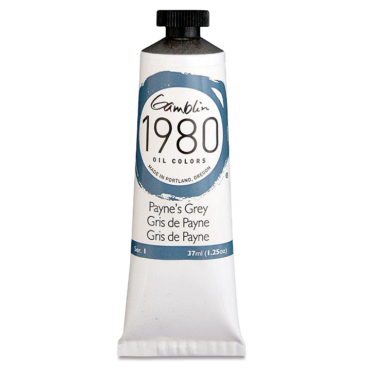Масляная краска "Gamblin 1980" Payne's Gray (Серый Пейна), 37 мл