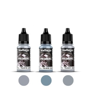 3 полиуретановых грунта "Primers" №615, 630, 631, 17мл.