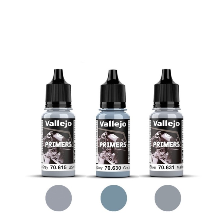 3 полиуретановых грунта "Primers" №615, 630, 631, 17мл.