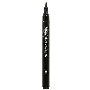 Маркер капиллярный Kreul "Black marker" Brush 1-2 мм, чёрный