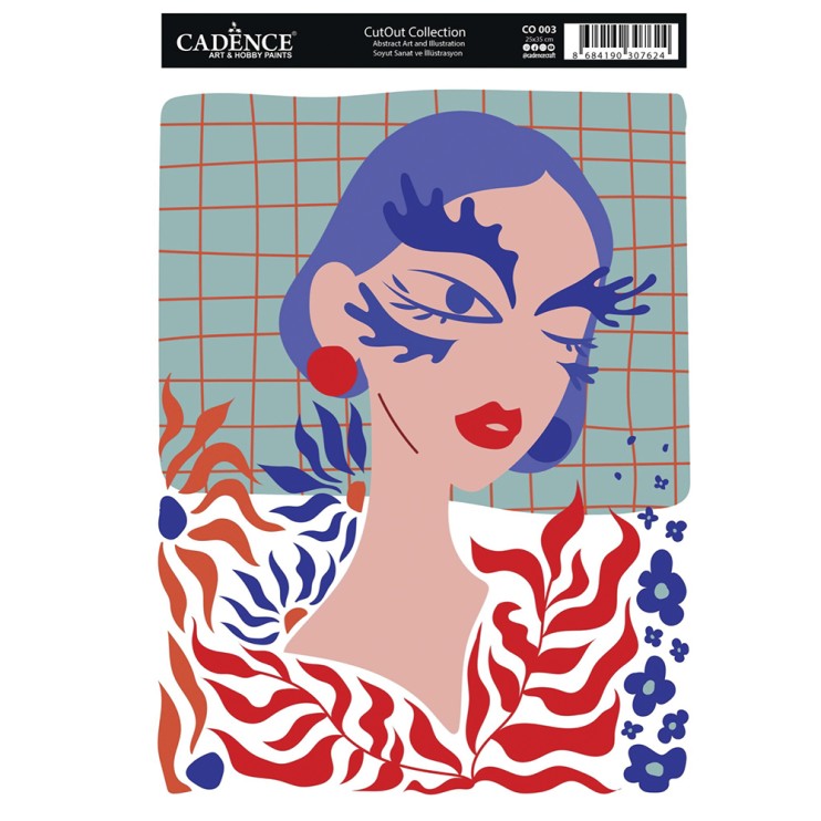 Трансфер по ткани "CutOut" 25х35см, CO-003 абстракция