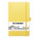 Блокнот для зарисовок Sketchmarker 13x21см, 80л, 140гр/м², твердая обложка, Лимонный