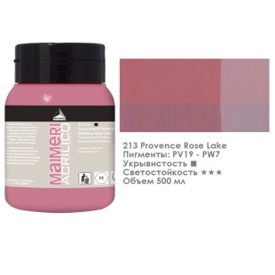 Акрил Maimeri "Acrilico" 500мл, №213 Provence Rose Lake/ Розовый лак Прованса (0934213)
