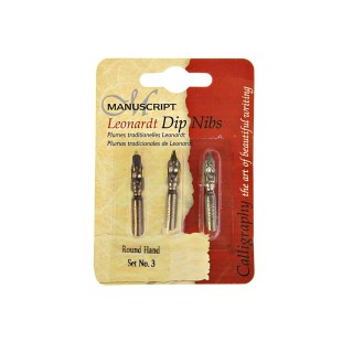 Набор перьев для каллиграфии Manuscript "Round Hand №3" 3 пера