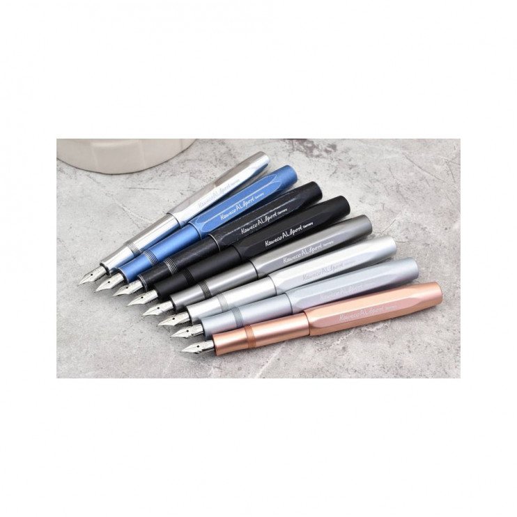 Ручка перьевая Kaweco "Al Sport" F (0,7мм), Stonewashed Blue (10000735)