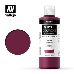 Гуашь-темпера Vallejo "Acrylic Gouache" 12.049 Красно-фиолетовый, 200 мл