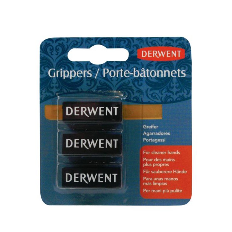 Держатель каучуковый Derwent для пастели и мелков, 3 штуки (2300449)