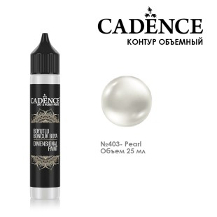 Рельефный контур акриловый Cadence "Dimensional Paint" 25мл, CDP403 перламутровый металлик