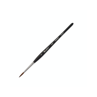 Колонок круглый Roubloff "101F" №3 черная матовая фигурная ручка