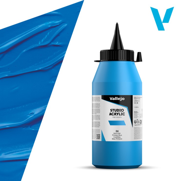Акрил Vallejo "Studio" 24 Primary Blue (Синий основной), 1л