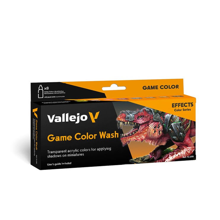 Набор Vallejo Game Color "Wash" 72.190, 8 красок по 18 мл