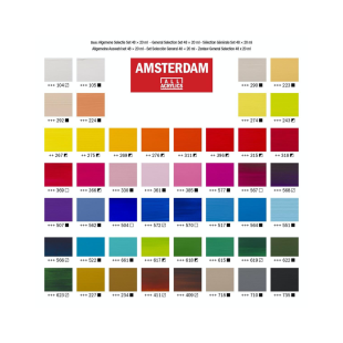 Набор акриловых красок Amsterdam "General selection" 48 туб по 20мл