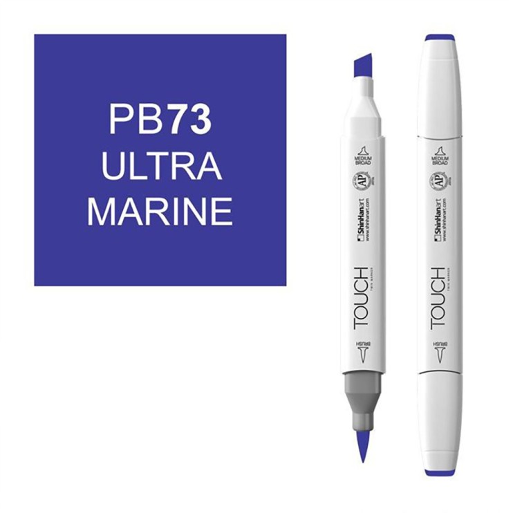 Маркер Touch Twin "Brush" цвет PB73 (ультрамарин)