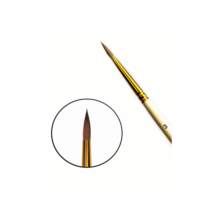 Колонок круглый Chernaya Rechka "1110" №3 на короткой ручке