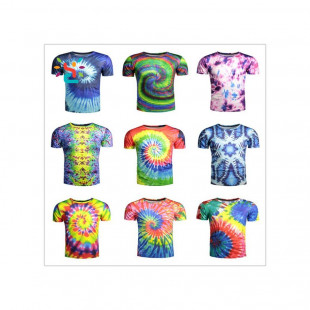 Набор красителей по ткани Jacquard "Tie Dye" для росписи 5 футболок