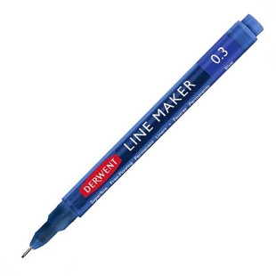 Ручка капиллярная линер Derwent "Graphik" 0.3 синий