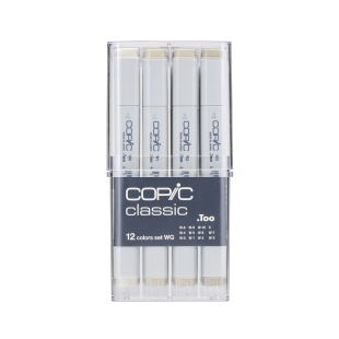 Набор Copic Classic "Warm Grey" 12 маркеров