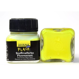 Краска нерастекающаяся по светлым тканям Kreul "Javana Tex Flash" 20мл, светло-желтый флюоресцентный