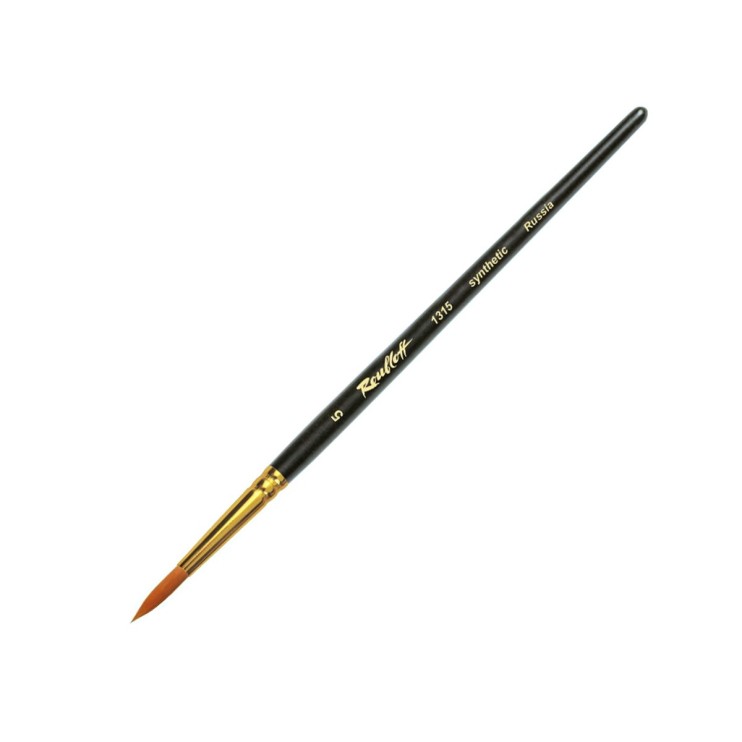 Синтетика круглая с укороченной вставкой "1315" №5 короткая матовая ручка