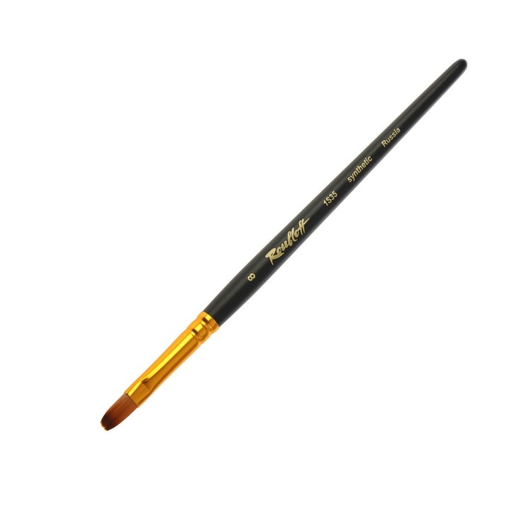 Синтетика под колонок овальная "1S35" №8 на короткой ручке