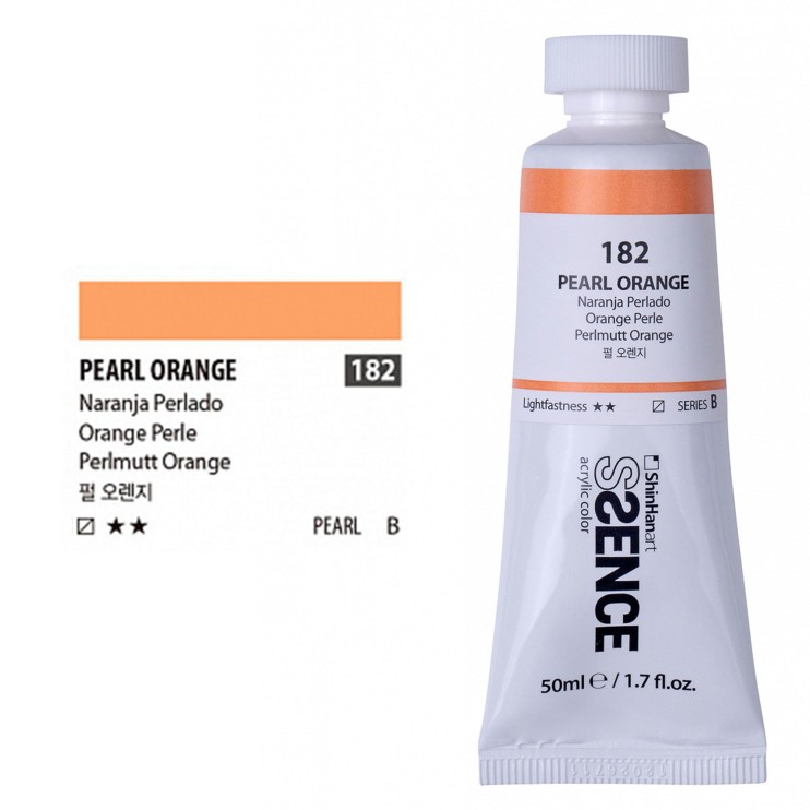 Краска акриловая Shinhan "Essence" №182 Оранжевый перламутровый, туба 50мл