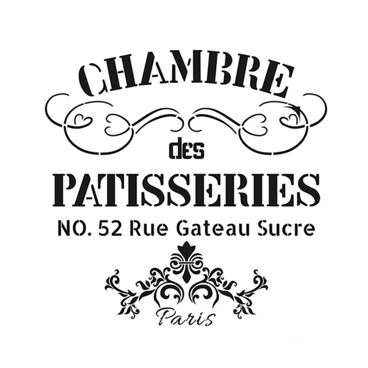 Трафарет 25х25см, HDM032 Chambre