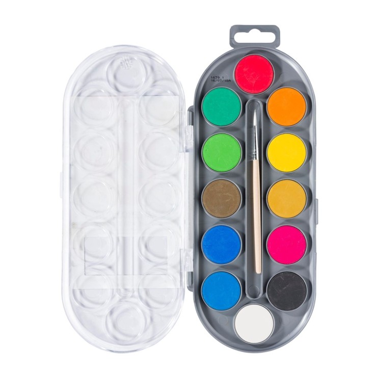 Набор акварельных красок Bruynzeel "Watercolour" 12 цветов + кисточка