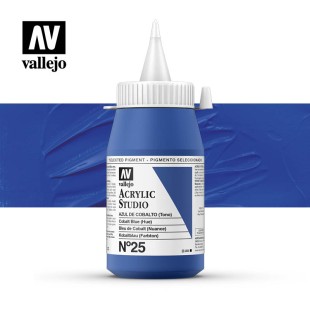 Акриловая краска Vallejo "Studio" #25 Cobalt Blue (Кобальт синий), 1л