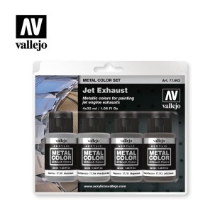 Набор Vallejo Metal Color "Jet Exhaust" 77.602, 4 краски по 32 мл