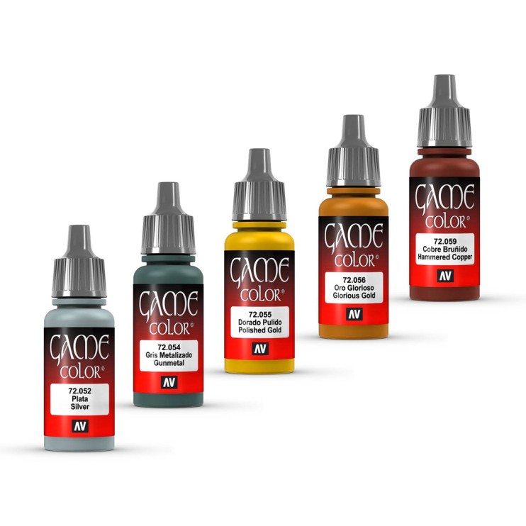 Набор красок Game Color "Metallic" 5 штук(№052, 054, 055, 056, 059) по 17мл