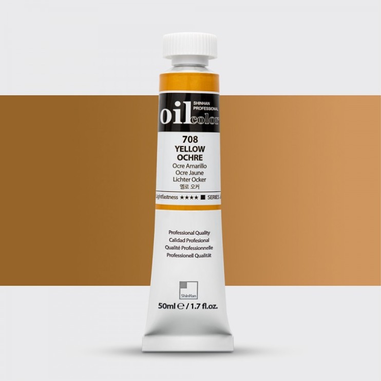 Краска масляная ShinHan "Professional" №708 Охра желтая, туба 50мл