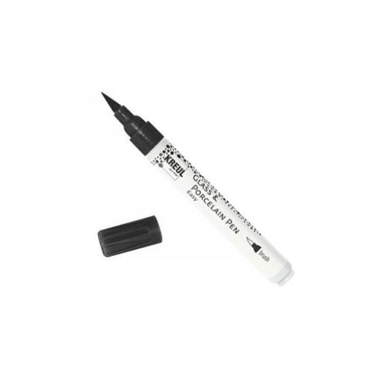 Маркер-кисть для росписи фарфора и керамики Kreul "Porcelain Pen", Черный