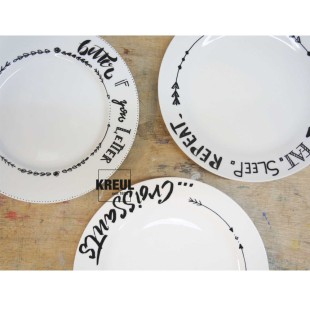 Маркер-кисть для росписи фарфора и керамики Kreul "Porcelain Pen", Черный