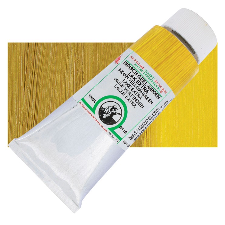 Масло Old Holland B118 Индийский желто-зеленый прозрачный лак экстра/ 125мл.