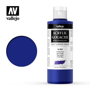 Гуашь-темпера Vallejo "Acrylic Gouache" 12.057 Сине-фиолетовый, 200 мл