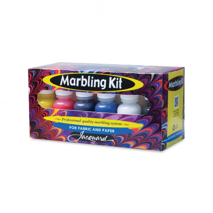 Набор для марморирования Jacquard "Marbling Kit" 6 красок + вспомогательные материалы в картонной упаковке