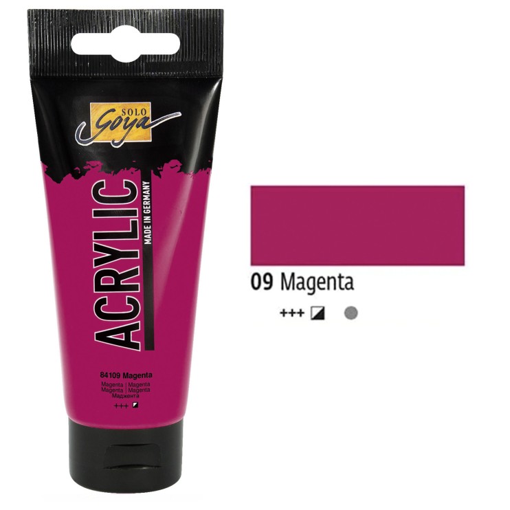 Краска акриловая Solo Goya "Acryl" №09 Маджента, 100мл.