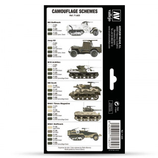 Набор 8 красок Model Air "WWII US Army Europe & North Africa 1942-1945" 71.625