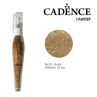 Глиттер в ручке-флаконе Cadence "Glitter Powder Pen" 10мл, №12 золото