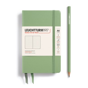 Блокнот в точку Leuchtturm1917 "Pocket" A6, 93л, 80гр/м², твердая обложка,Зеленый Шалфей (363944)
