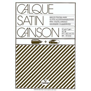Калька сатиновая Canson "Tracing paper" A3, 50л, 90гр/м (0757202)