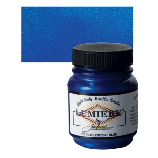 Краска по тканям металлическая "Lumiere" №570 жемчужно-голубая (нерастекающаяся)
