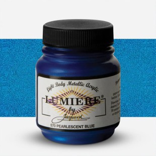 Краска по тканям металлическая "Lumiere" №570 жемчужно-голубая