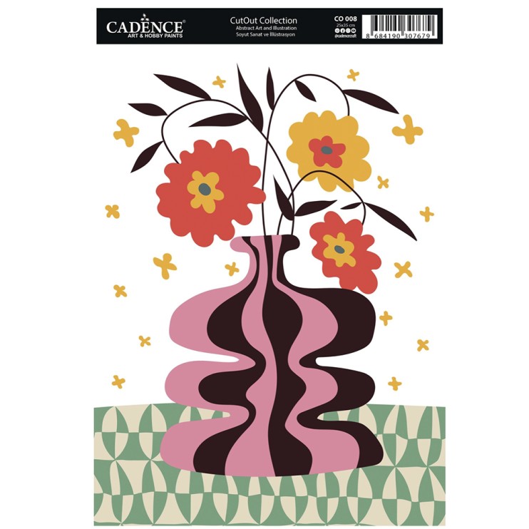 Трансфер по ткани "CutOut" 25х35см, CO-008 абстракция