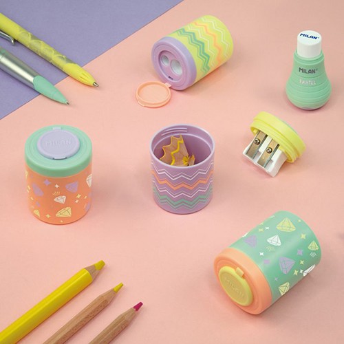 Точилка для карандашей Milan "Pastel Sugar Diamond" 2 отверстия, цвет фиолетовый