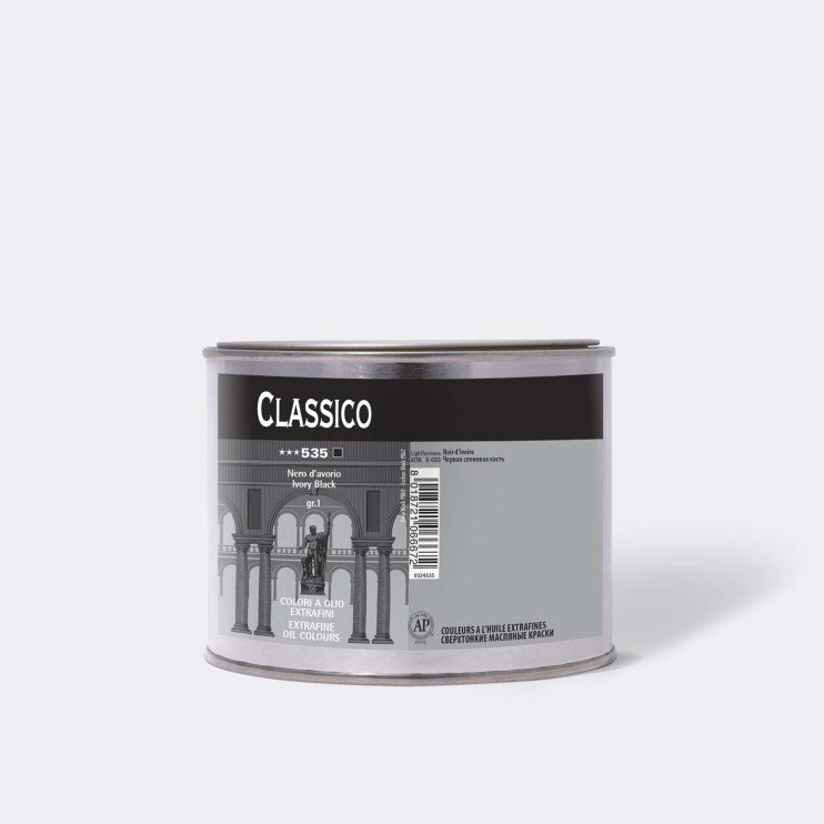 Краска масляная Maimeri "Classico" 500мл, №535 Сажа слоновой кости