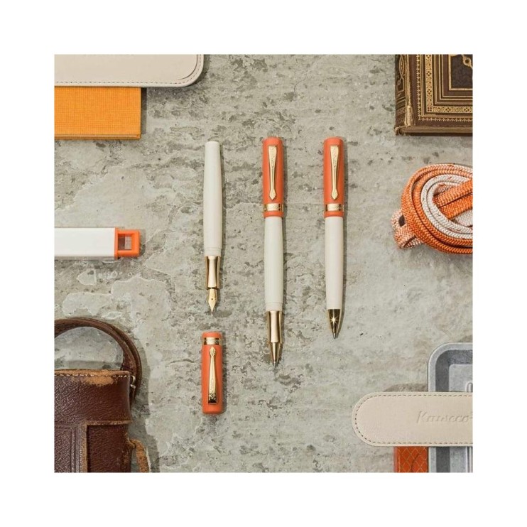 Ручка перьевая Kaweco "Student 70`s Soul" EF (0,5мм), Orange/White (10001754)